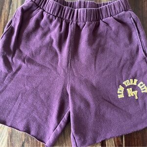 Hollister Purple Sweatpant Shorts 'New York City'